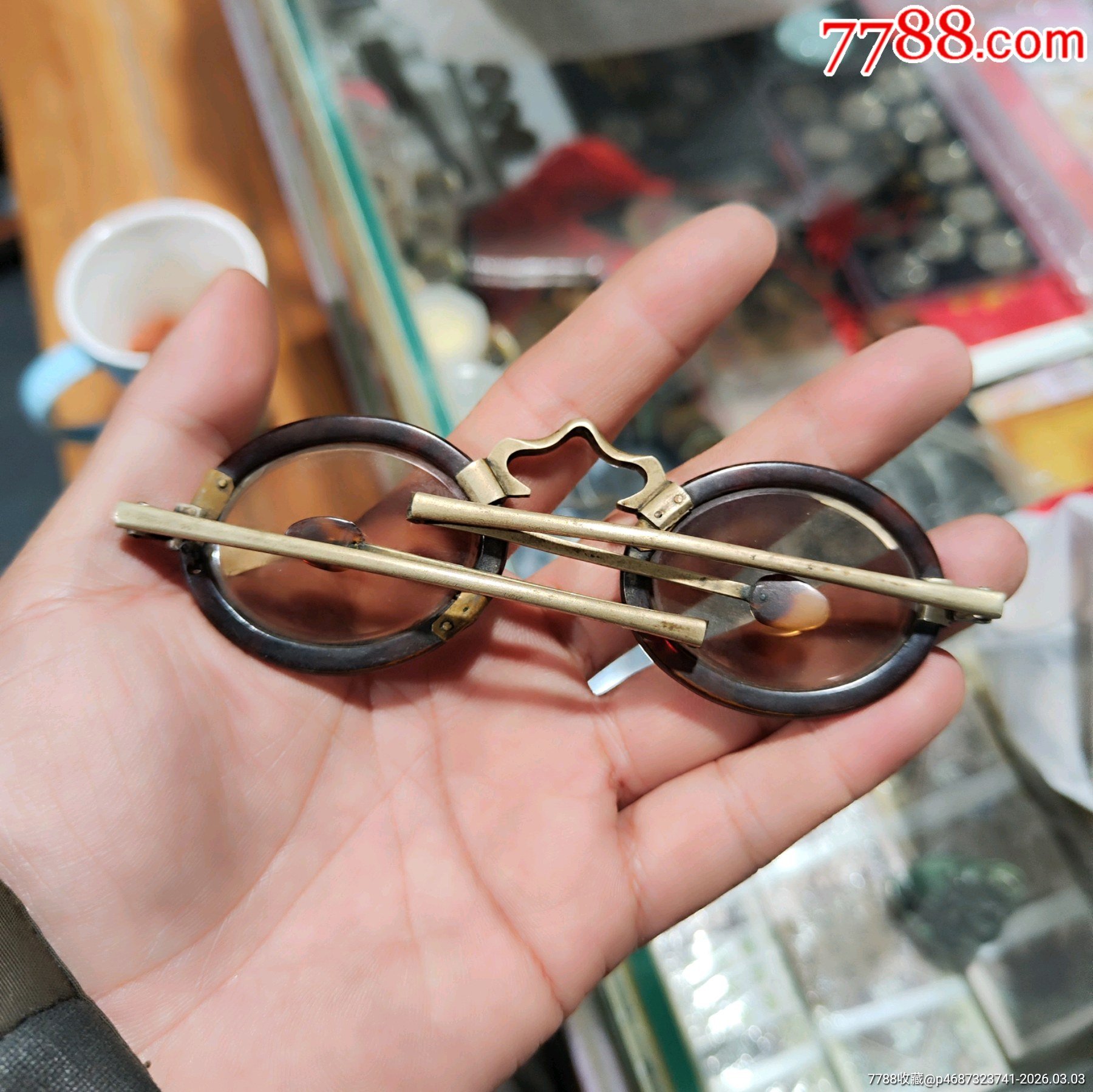 03154山西陈先生老水晶眼镜